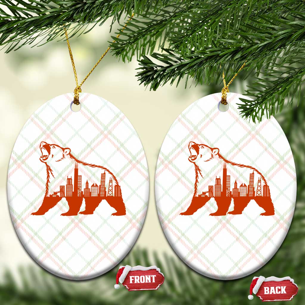 Chicago Skyline Bear Ceramic Ornament Urban Streetwear Gift TS12 Print Your Wear