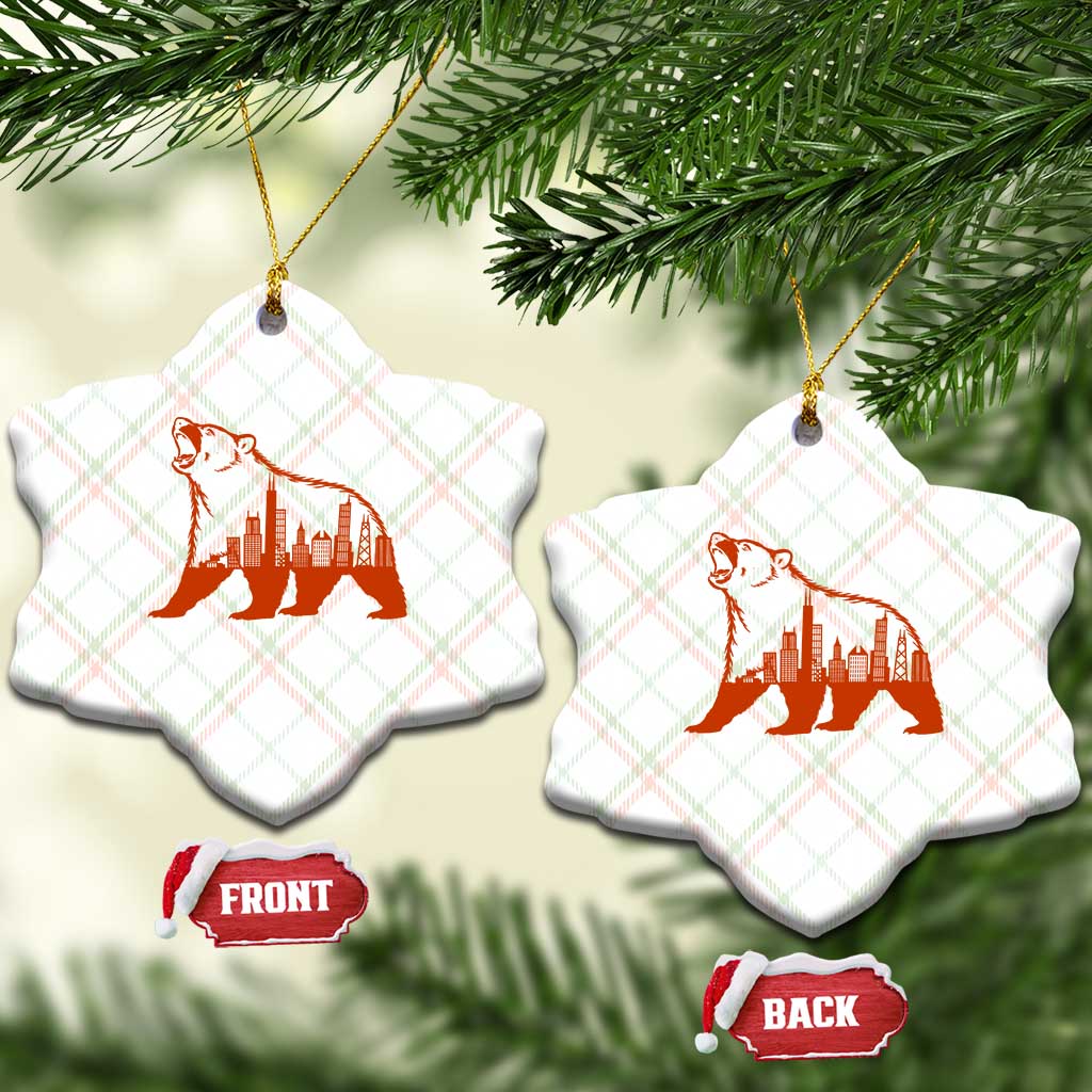 Chicago Skyline Bear Ceramic Ornament Urban Streetwear Gift TS12 Print Your Wear