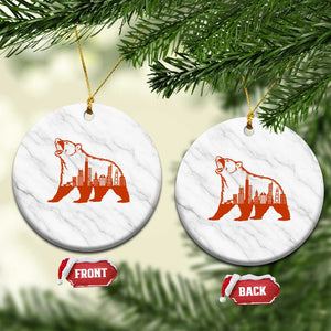 Chicago Skyline Bear Ceramic Ornament Urban Streetwear Gift TS12 1pc White Marble Print Your Wear