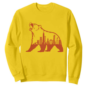 Chicago Skyline Bear Sweatshirt Urban Streetwear Gift TS12 Daisy Print Your Wear
