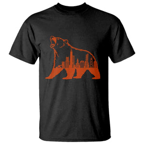 Chicago Skyline Bear T Shirt Urban Streetwear Gift TS12 Black Print Your Wear