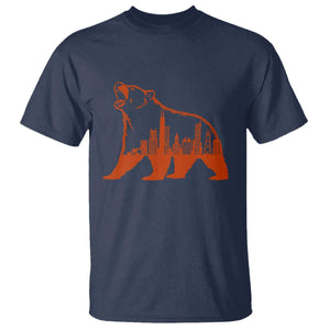 Chicago Skyline Bear T Shirt Urban Streetwear Gift TS12 Navy Print Your Wear