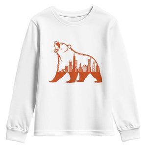 Chicago Skyline Bear Youth Sweatshirt Urban Streetwear Gift TS12 White Print Your Wear