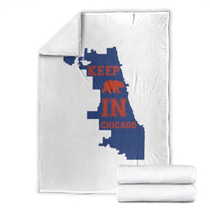 Chicago Map Bear Keep The Team Throw Blanket Funny City Pride Gift TS12 White Print Your Wear