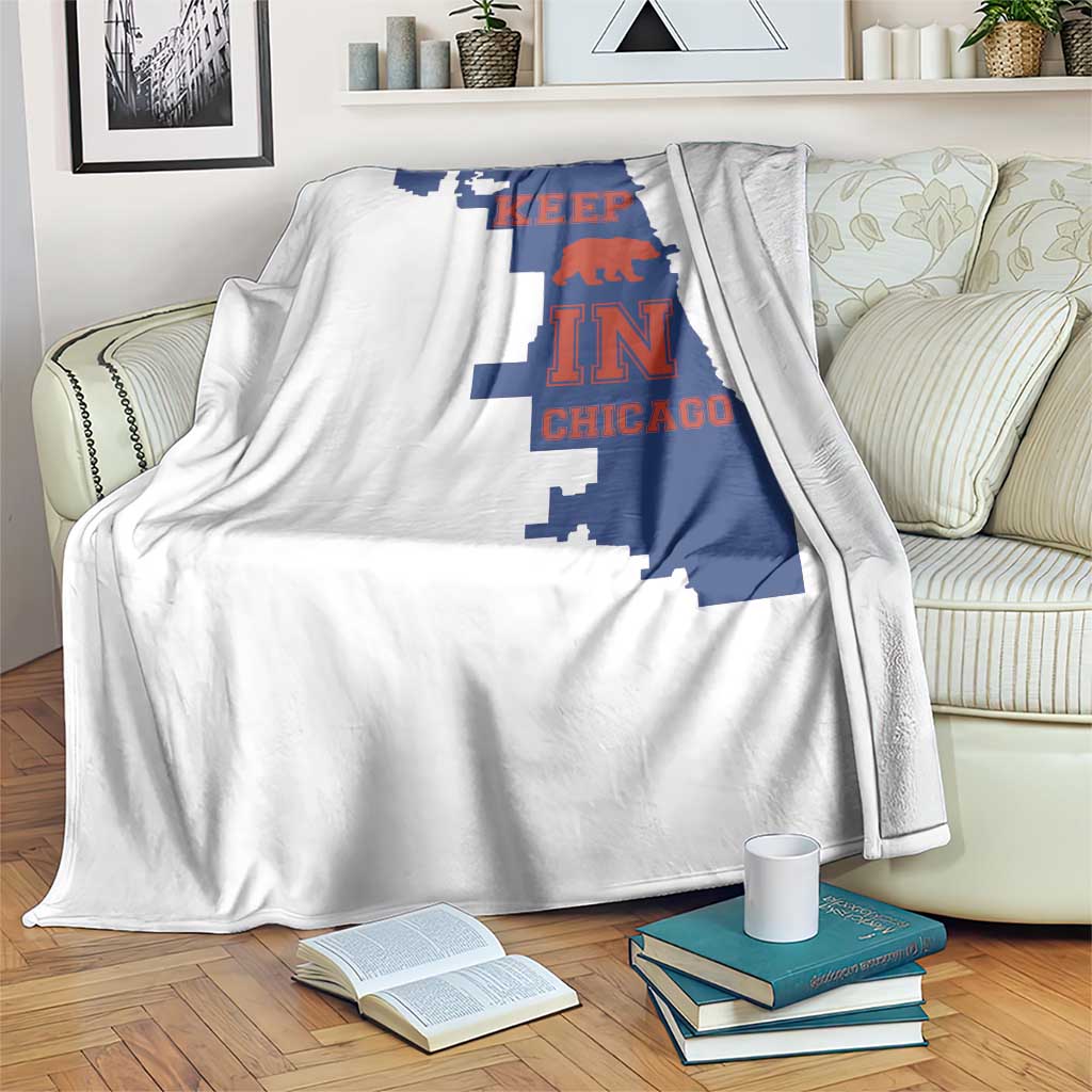 Chicago Map Bear Keep The Team Throw Blanket Funny City Pride Gift TS12 Print Your Wear