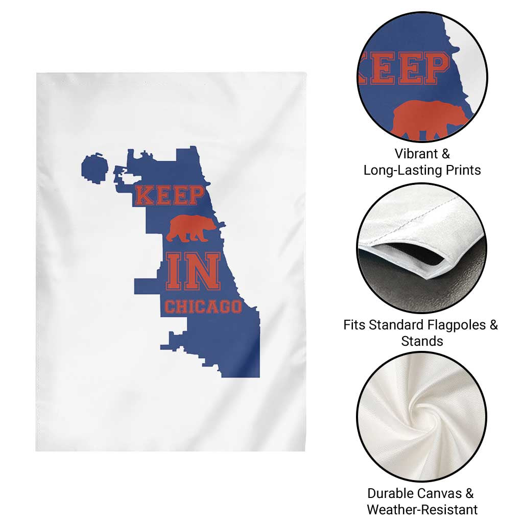 Chicago Map Bear Keep The Team Garden Flag Funny City Pride Gift TS12 Print Your Wear