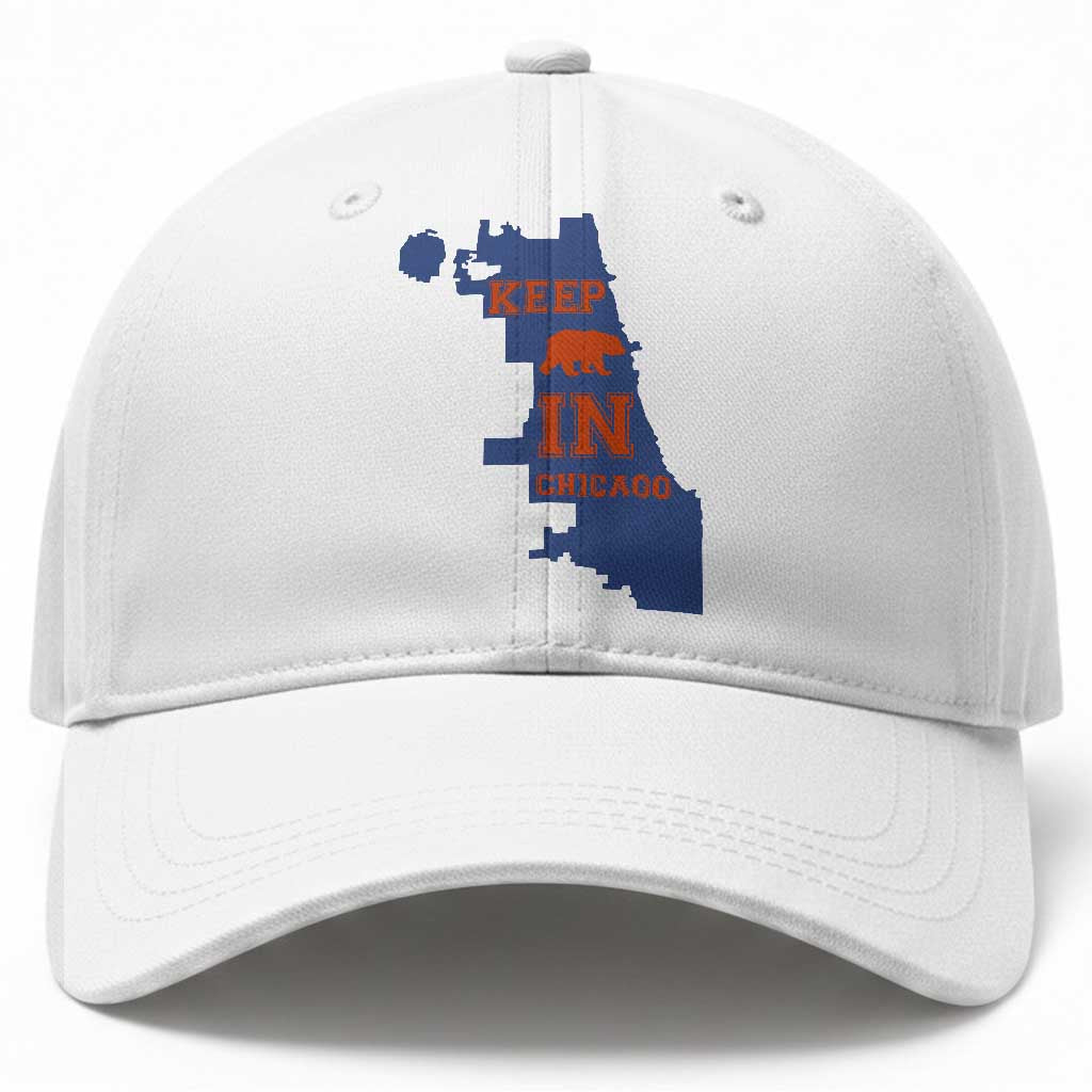 Chicago Map Bear Keep The Team Baseball Cap Funny City Pride Gift TS12 Print Your Wear