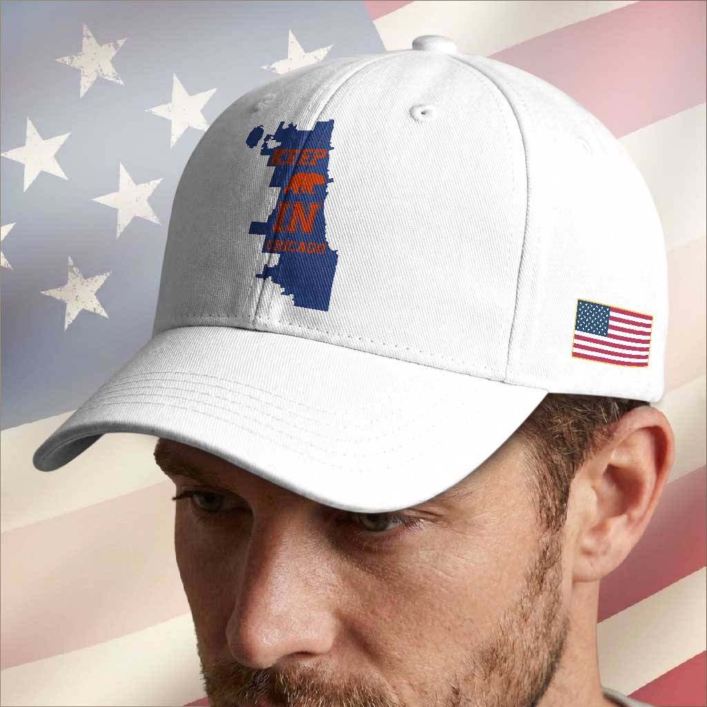 Chicago Map Bear Keep The Team Baseball Cap Funny City Pride Gift TS12 Print Your Wear