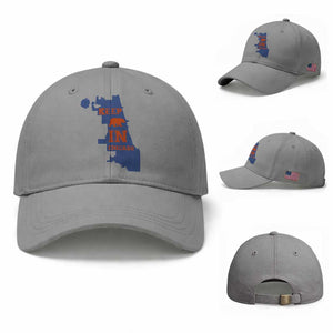 Chicago Map Bear Keep The Team Baseball Cap Funny City Pride Gift TS12 Baseball Cap Universal Fit Sport Gray Print Your Wear