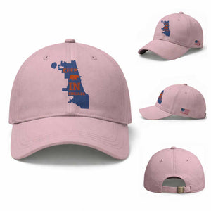 Chicago Map Bear Keep The Team Baseball Cap Funny City Pride Gift TS12 Baseball Cap Universal Fit Light Pink Print Your Wear
