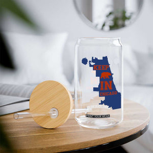 Chicago Map Bear Keep The Team Glass Can Funny City Pride Gift TS12 Print Your Wear