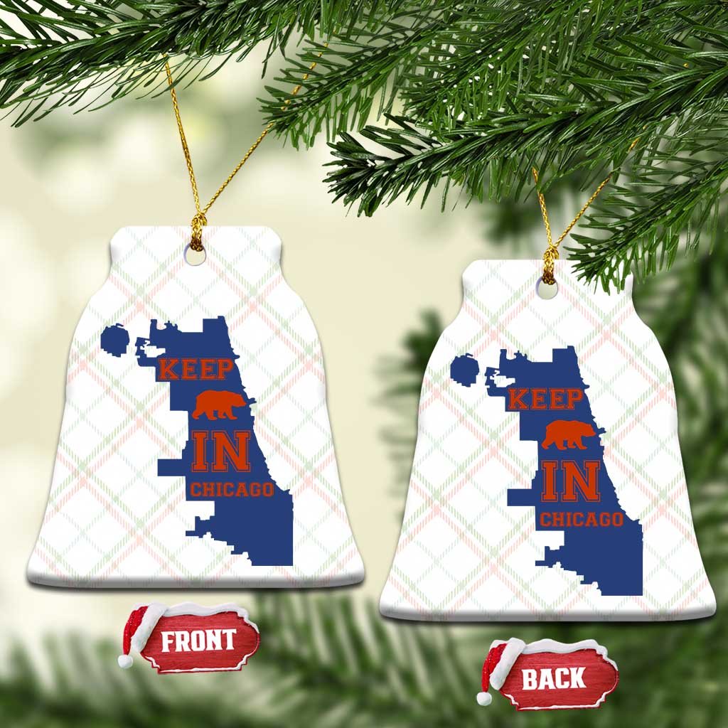 Chicago Map Bear Keep The Team Ceramic Ornament Funny City Pride Gift TS12 Print Your Wear