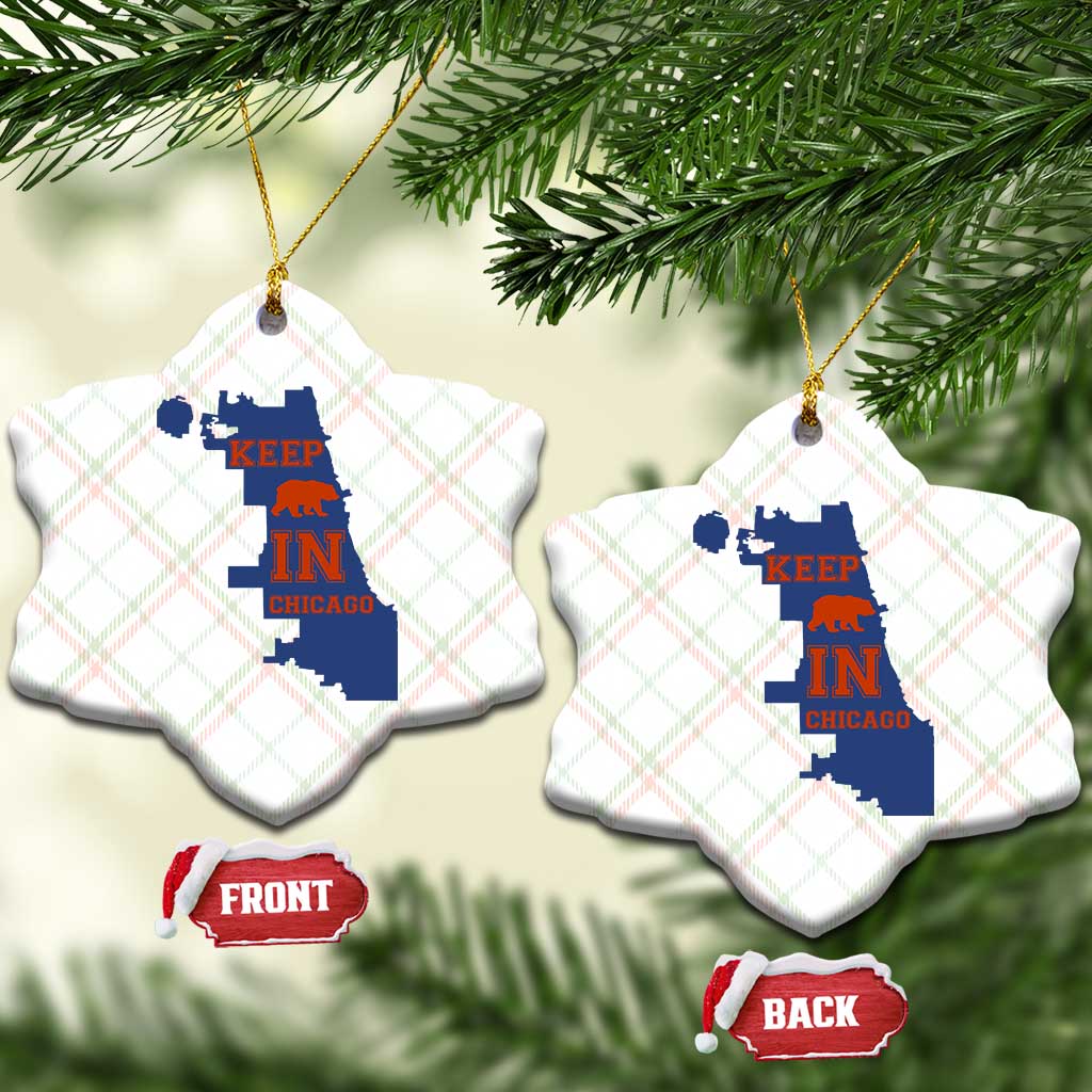 Chicago Map Bear Keep The Team Ceramic Ornament Funny City Pride Gift TS12 Print Your Wear