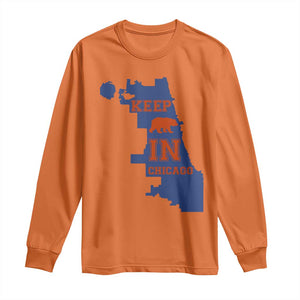 Chicago Map Bear Keep The Team Long Sleeve Shirt Funny City Pride Gift TS12 Orange Print Your Wear