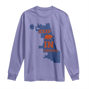 Chicago Map Bear Keep The Team Long Sleeve Shirt Funny City Pride Gift TS12 Violet Print Your Wear