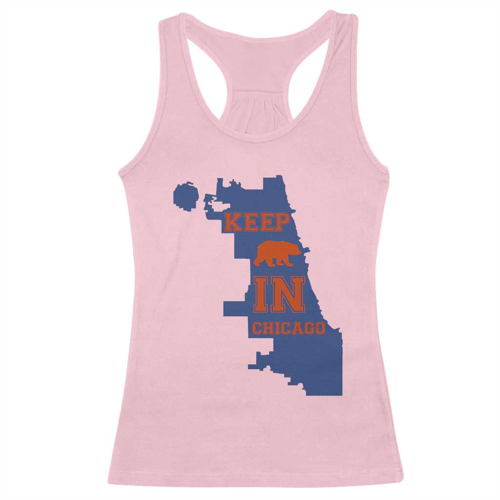 Chicago Map Bear Keep The Team Racerback Tank Top Funny City Pride Gift TS12 Light Pink Print Your Wear