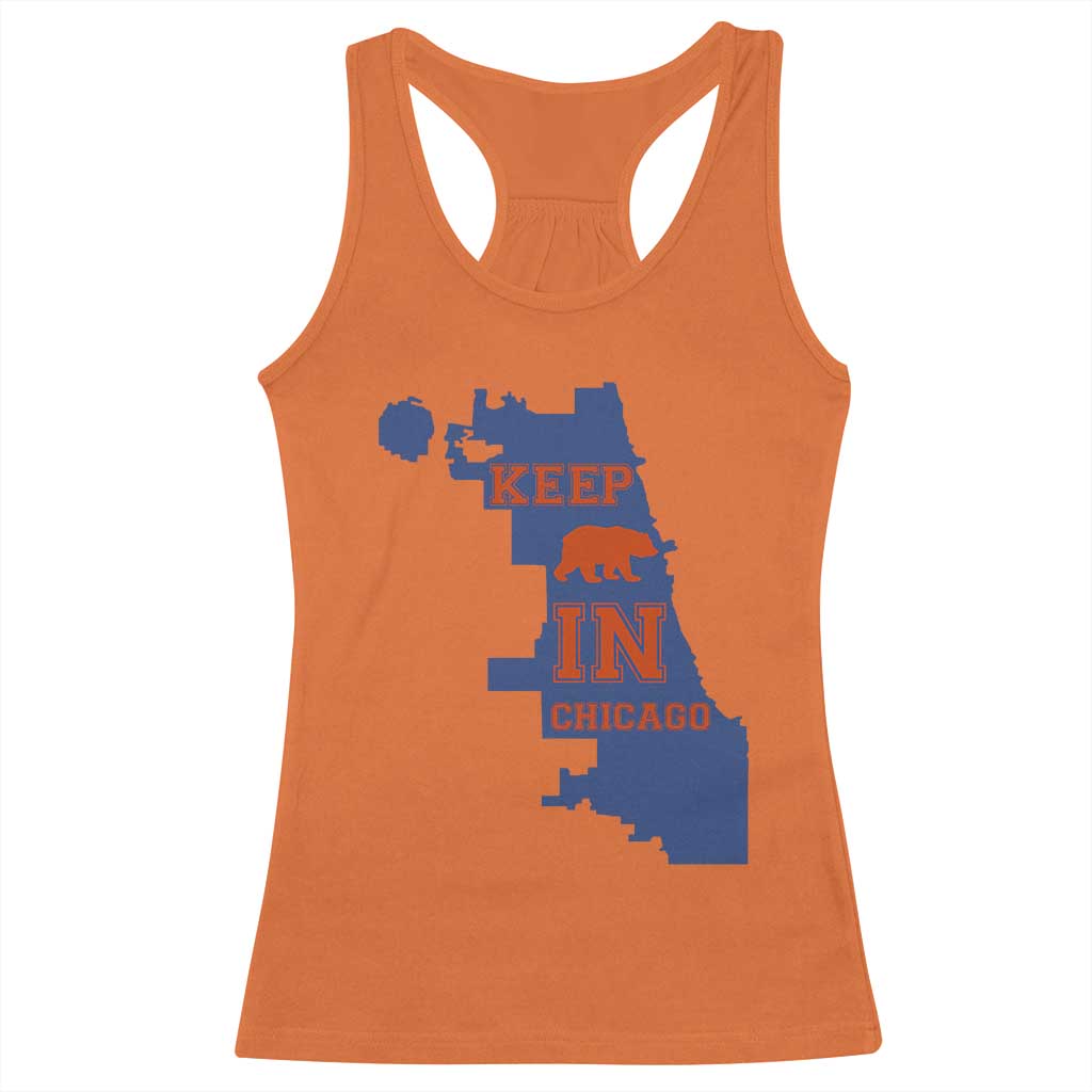 Chicago Map Bear Keep The Team Racerback Tank Top Funny City Pride Gift TS12 Orange Print Your Wear