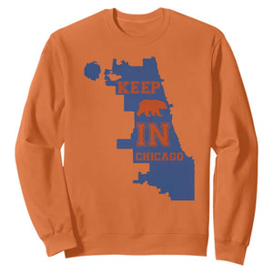 Chicago Map Bear Keep The Team Sweatshirt Funny City Pride Gift TS12 Orange Print Your Wear