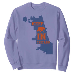 Chicago Map Bear Keep The Team Sweatshirt Funny City Pride Gift TS12 Violet Print Your Wear