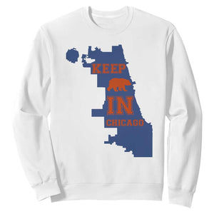 Chicago Map Bear Keep The Team Sweatshirt Funny City Pride Gift TS12 White Print Your Wear