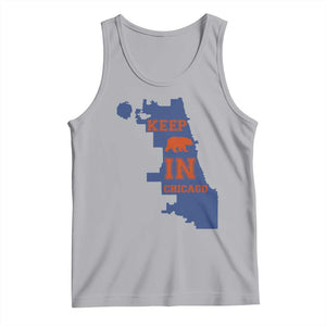 Chicago Map Bear Keep The Team Tank Top Funny City Pride Gift TS12 Athletic Heather Print Your Wear