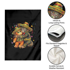 Funny Punch Baby Monkey Cinco De Mayo Garden Flag Mexican Fiesta Gift TS12 Print Your Wear