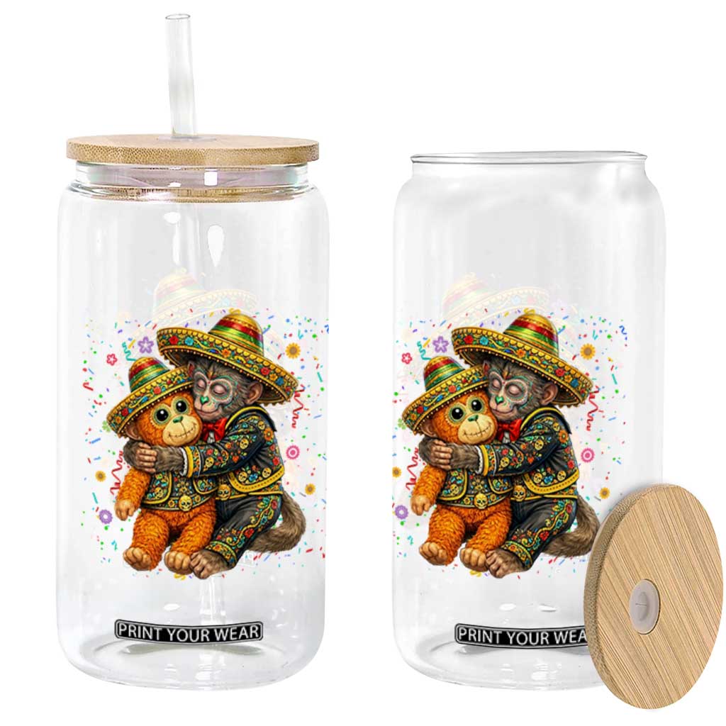 Funny Punch Baby Monkey Cinco De Mayo Glass Can Mexican Fiesta Gift TS12 Print Your Wear