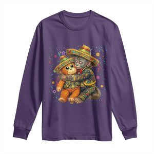 Funny Punch Baby Monkey Cinco De Mayo Long Sleeve Shirt Mexican Fiesta Gift TS12 Purple Print Your Wear