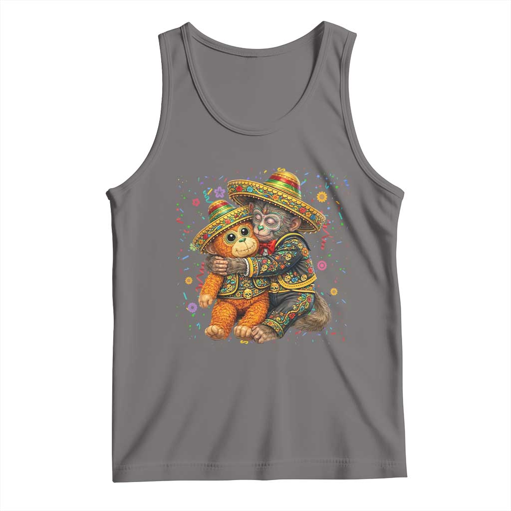 Funny Punch Baby Monkey Cinco De Mayo Tank Top Mexican Fiesta Gift TS12 Deep Heather Print Your Wear