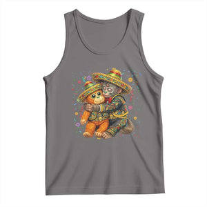 Funny Punch Baby Monkey Cinco De Mayo Tank Top Mexican Fiesta Gift TS12 Deep Heather Print Your Wear