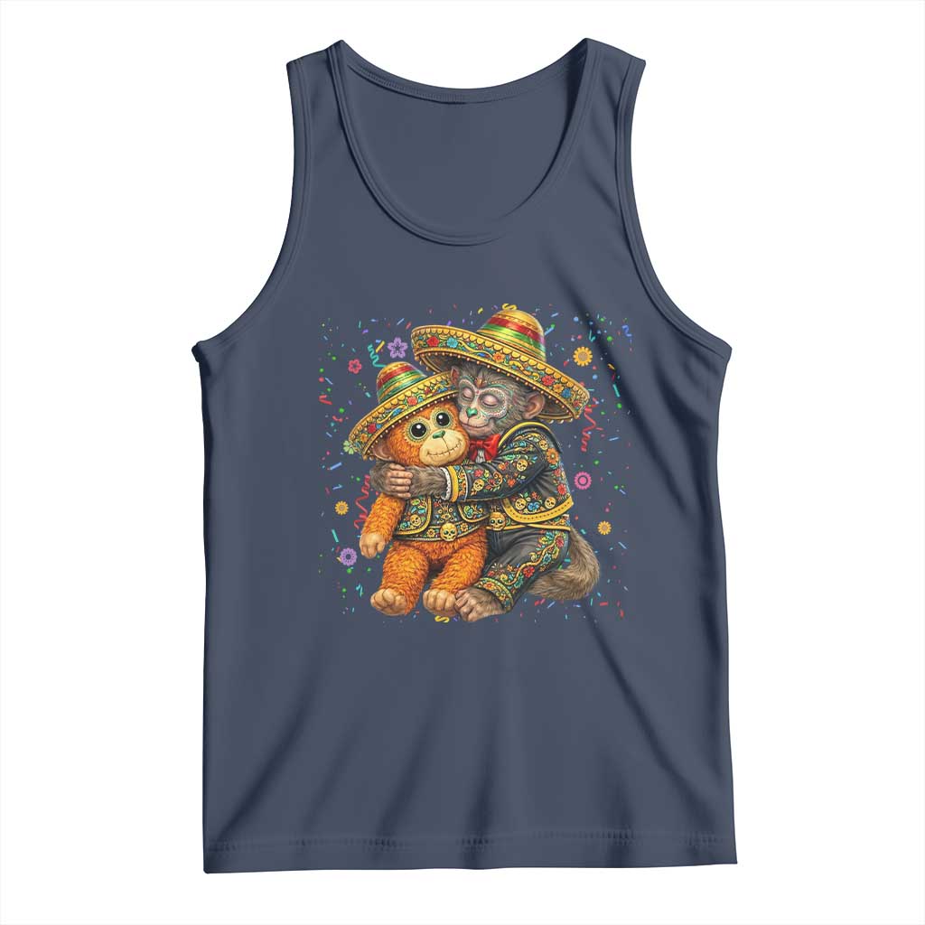 Funny Punch Baby Monkey Cinco De Mayo Tank Top Mexican Fiesta Gift TS12 Navy Print Your Wear
