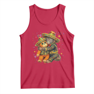 Funny Punch Baby Monkey Cinco De Mayo Tank Top Mexican Fiesta Gift TS12 Red Print Your Wear