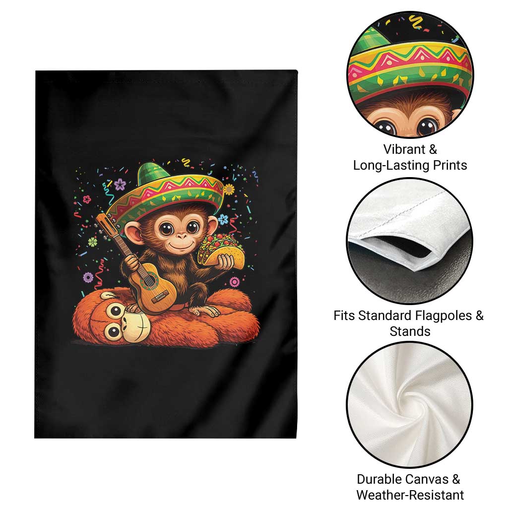 Cute Punch Baby Monkey Cinco De Mayo Garden Flag Funny Animal Gift TS12 Print Your Wear