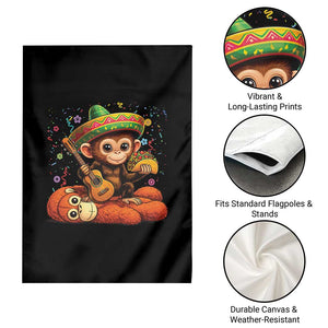 Cute Punch Baby Monkey Cinco De Mayo Garden Flag Funny Animal Gift TS12 Print Your Wear