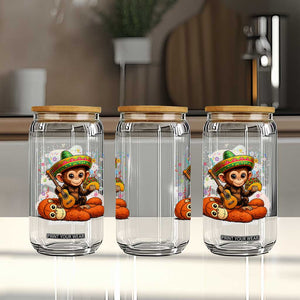 Cute Punch Baby Monkey Cinco De Mayo Glass Can Funny Animal Gift TS12 Print Your Wear