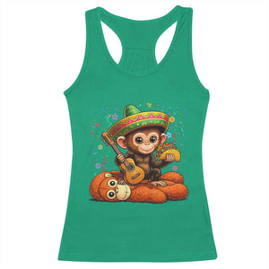 Cute Punch Baby Monkey Cinco De Mayo Racerback Tank Top Funny Animal Gift TS12 Irish Green Print Your Wear