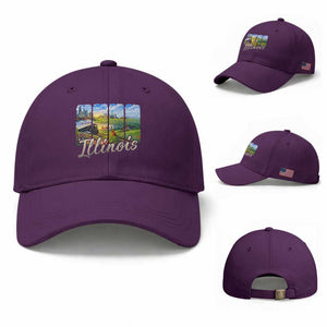 Vintage Illinois State Route Highway 66 Baseball Cap Southwest Souvenir TS12 Baseball Cap Universal Fit Purple Print Your Wear
