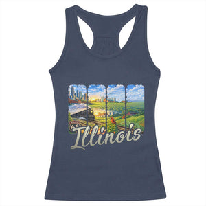 Vintage Illinois State Route Highway 66 Racerback Tank Top Southwest Souvenir TS12 Navy Print Your Wear