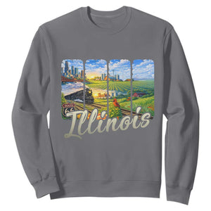 Vintage Illinois State Route Highway 66 Sweatshirt Southwest Souvenir TS12 Charcoal Print Your Wear