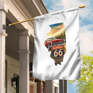 Route Highway 66 Illinois State Pride Garden Flag Mother Road Travel Gift TS12 Print Your Wear