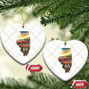 Route Highway 66 Illinois State Pride Ceramic Ornament Mother Road Travel Gift TS12 Print Your Wear