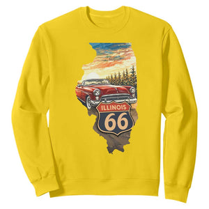 Route Highway 66 Illinois State Pride Sweatshirt Mother Road Travel Gift TS12 Daisy Print Your Wear
