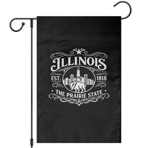 The Prairie State Illinois Souvenir Garden Flag Historic Midwest Gift TS12 Black Print Your Wear