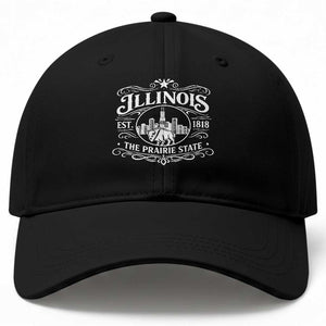 The Prairie State Illinois Souvenir Baseball Cap Historic Midwest Gift TS12 Print Your Wear
