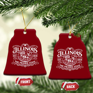 Illinois State Pride Ceramic Ornament The Prairie State Souvenir Gift TS12 Print Your Wear