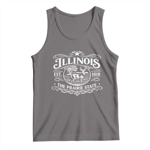 Illinois State Pride Tank Top The Prairie State Souvenir Gift TS12 Deep Heather Print Your Wear