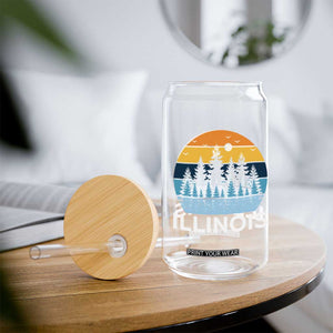 Vintage Illinois Mountain Forest Glass Can Nature Adventure Gift TS12 Print Your Wear
