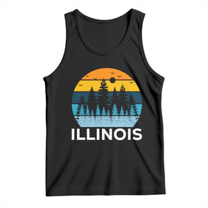 Vintage Illinois Mountain Forest Tank Top Nature Adventure Gift TS12 Black Print Your Wear