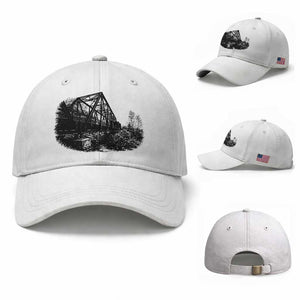 Mother Road Adventure Graphic Baseball Cap Vintage Route Highway 66 Bridge TS12 Baseball Cap Universal Fit White Print Your Wear