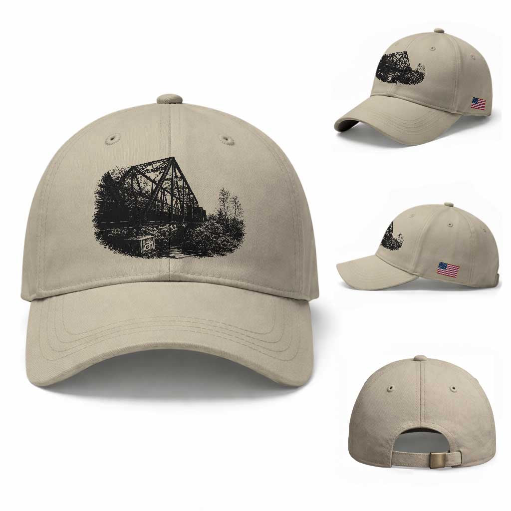 Mother Road Adventure Graphic Baseball Cap Vintage Route Highway 66 Bridge TS12 Baseball Cap Universal Fit Beige Print Your Wear